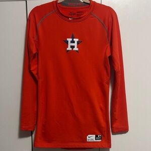 Nike Kids Orange Astros Long Sleeve Tee